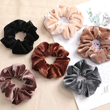 IVARYSS 12 Pcs Velvet Scrunchies for Women and Girls