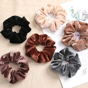 IVARYSS 12 Pcs Velvet Scrunchies for Women and Girls