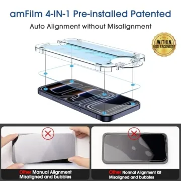 amFilm OneTouch iPhone 17 Pro Max Screen Protector 6.9''