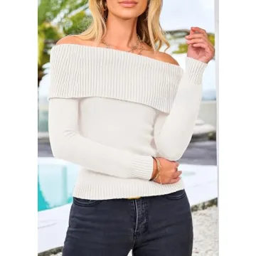 PRETTYGARDEN Stylish Off Shoulder Sweater for Women