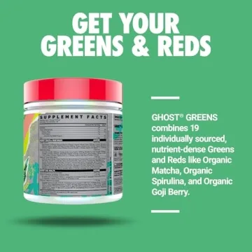GHOST Greens Superfood Powder - Delicious Guava Berry Flavor