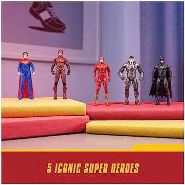 DC Comics, The Flash Ultimate Figure Set (Amazon Exclusive), 5 Action Figures with Accessories, 4-inch Collectible Kids Toys for Boys and Girls 3+
