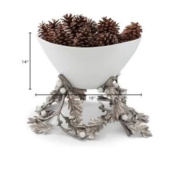 Vagabond House Large Oak Leaf Acorn Centerpiece Bowl
