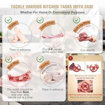 Moongiantgo Heavy Duty Manual Meat Bone Cutter – Efficient Rib Slicer for Kitchen Use