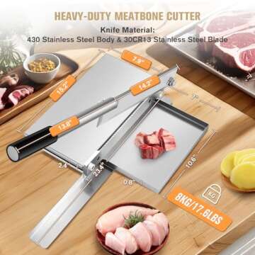 Heavy-Duty Moongiantgo Meat Bone Cutter for Effortless Cooking
