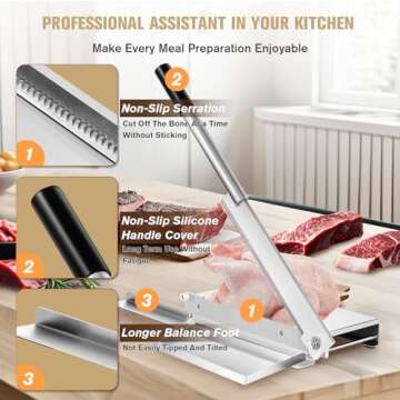 Heavy-Duty Moongiantgo Meat Bone Cutter for Effortless Cooking
