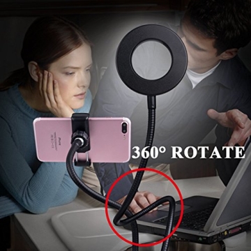 Webcam Light Stand with Adjustable Selfie Ring Light