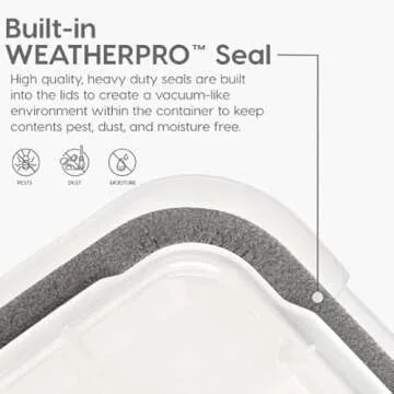 IRIS USA WeatherPro Storage Bins, 103 Qt, 2 Pack