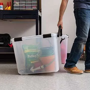 IRIS USA WeatherPro Storage Bins, 103 Qt, 2 Pack