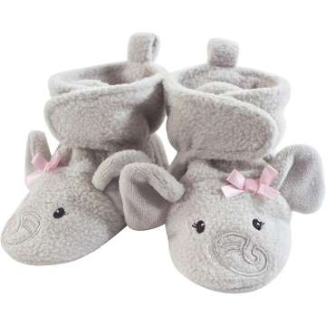 Hudson Baby Unisex-Baby Cozy Fleece Booties - Soft & Warm