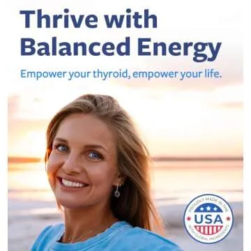 Thyroid Support with Iodine - 120 Capsules (Non-GMO) Improve Your Energy - Ashwagandha Root, Zinc, Selenium, Vitamin B12 Complex - Thyroid Health Supplement for Women and for Men - 60 Day Supply