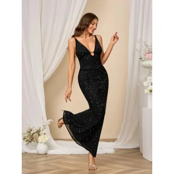 Stylish JKMNAO Sequin Maxi Dress for Parties