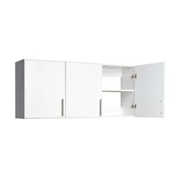 Prepac Elite 3-Door Wall Cabinet/Pantry Storage Cabinet | White, 54W x 24H x 12D | Versatile Garage Wall Cabinet by Prepac