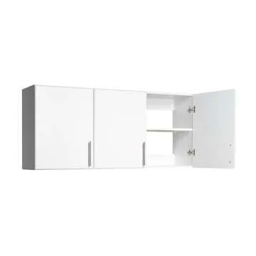 Prepac Elite 3-Door Wall Cabinet/Pantry Storage Cabinet | White, 54W x 24H x 12D | Versatile Garage Wall Cabinet by Prepac