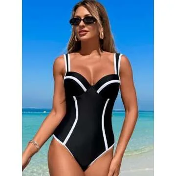ZRTAK Tummy Control Swimwear One Piece Monokini