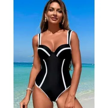 ZRTAK Tummy Control Swimwear One Piece Monokini
