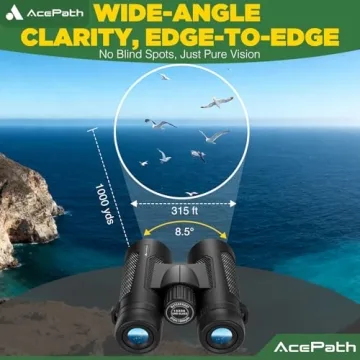 AcePath 15x56 High Powered Binoculars - Waterproof & Clear Vision