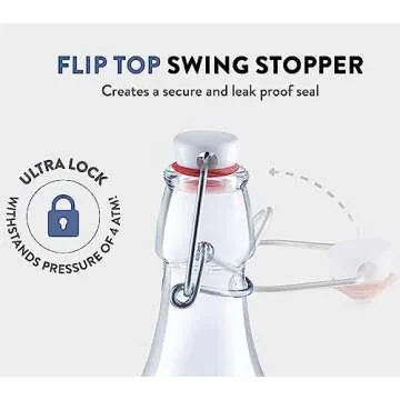 Bormioli Rocco Fiaschetta Glass Flask Set of 2 - 8.5 Ounce