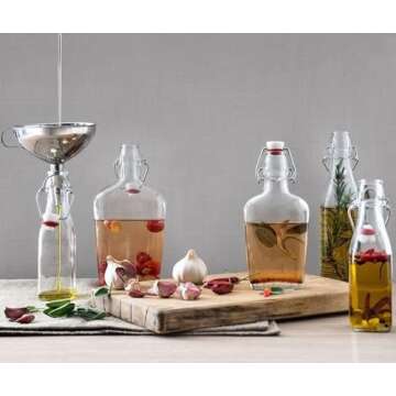 Bormioli Rocco Fiaschetta Glass Flask Set of 2 - 8.5 Ounce