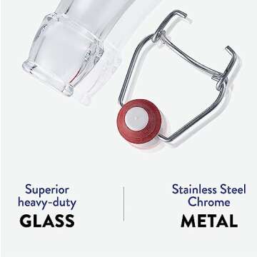 Bormioli Rocco Fiaschetta Glass Flask Set of 2 - 8.5 Ounce