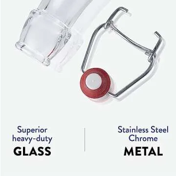 Bormioli Rocco Fiaschetta Glass Flask Set of 2 - 8.5 Ounce