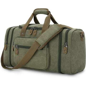 Gonex 60L Canvas Duffle Bag for Travel & Weekend