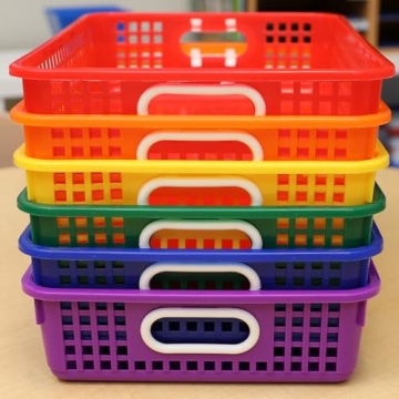 Really Good Stuff Plastic Desktop Storage Baskets for All Ages