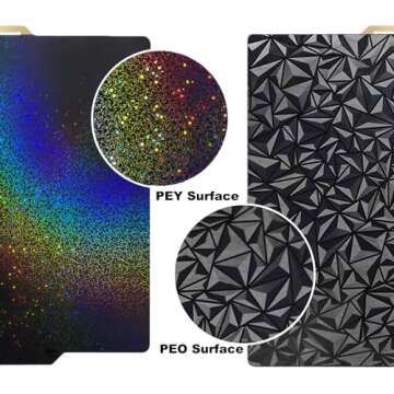 RETUXEP PEO PEY 3D Printer Build Plate for Bambu Lab X1/P1P/P1S/X1C/A1 3D Printers, Smooth Colorful ...