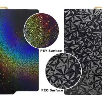 Retuxep Double-Sided PEO PEY 3D Printing Build Plate for Bambu Lab X1/X1E/P1P/P1S/A1