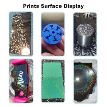 RETUXEP PEO PEY 3D Printer Build Plate for Bambu Lab X1/P1P/P1S/X1C/A1 3D Printers, Smooth Colorful Starry PEY+PEO Build Plate PEI Sheet,Spring Steel Flexible Platform,257x257mm Bambu Labs Heated Bed