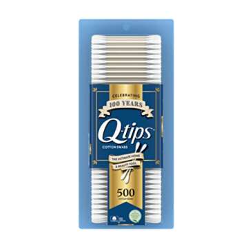 Q-Tips Swabs Cotton, 500 Count (Pack of 4)