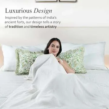 CPC Agate Green Ruffle Sham Cover for Stylish Home Decor