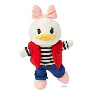 Disney Store Official Daisy Duck nuiMOs Plushie - Soft Plush with Embroidered Features, Poseable Hands & Turning Head, Magnetic Hands for Holding, 6 Inches, Dress Up with nuiMOs Outfits