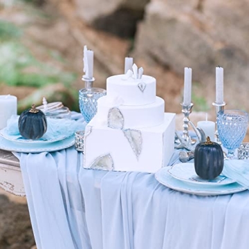 Winlyn 7 Pcs Assorted Sizes Navy Blue Artificial Pumpkins Decorative Dark Blue Pumpkins Faux Foam Pumpkins for Gifts Fall Baby Shower Thanksgiving Halloween Table Centerpiece Shelf Mantel Decoration