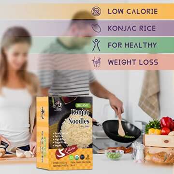 YUHO Organic Shirataki Rice 8 Pack Organic Konjac Oat Rice Ready to Eat Vegan Gluten Free Low Carb Calorie Sugar Free Plant-Based Soy Free Paleo and Keto Friendly 53.61 Oz