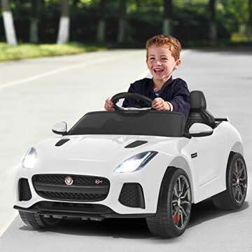 Costzon Ride on Car, 12V Licensed Jaguar F-Type SVR Battery Powered Kids' Electric Vehicles w/Remote...