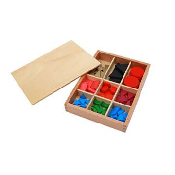 Adena Montessori Basic Wooden Grammar Symbols with Box Montessori Grammar Learning Language Developm...