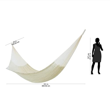 NOVICA XL Hand Woven Cotton Mayan Hammock - Double Comfort