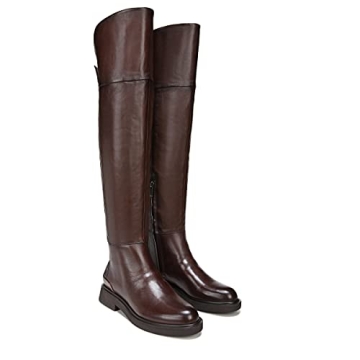 Franco Sarto Battina Knee High Boots - Brown Leather, Size 8 M, Elegant & Comfortable