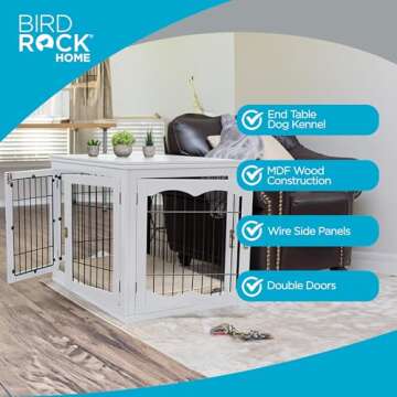 Decorative Dog Kennel with Pet Bed – Stylish Pet Furniture