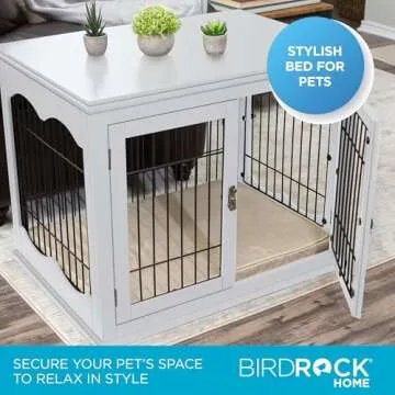 Decorative Dog Kennel with Pet Bed – Stylish Pet Furniture
