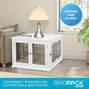 Decorative Dog Kennel with Pet Bed – Stylish Pet Furniture