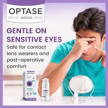 Optase Dry Eye Intense Drops - Preservative Free Eye Drops for Long Lasting Relief - Artificial Tears to Relieve Severe Dry Eye Symptoms - Multidose Bottle - Step 3 Hydrate - .33 fl oz, 300 Doses