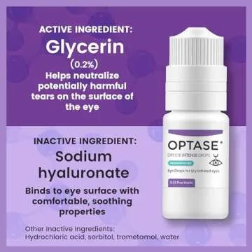 Optase Dry Eye Intense Drops - Preservative Free Eye Drops for Long Lasting Relief - Artificial Tears to Relieve Severe Dry Eye Symptoms - Multidose Bottle - Step 3 Hydrate - .33 fl oz, 300 Doses