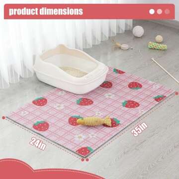 BALAPET Large Cat Litter Mat Litter Trapping Mat Soft and comfortable,Litter Box Mat with Non-slip a...