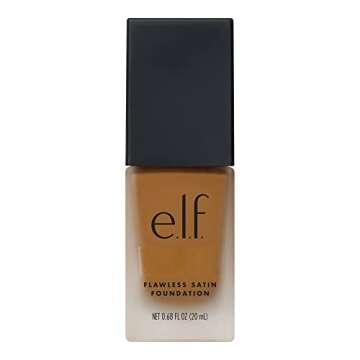 Lightweight e.l.f. Flawless Satin Foundation, Vegan, 0.68 Fl Oz