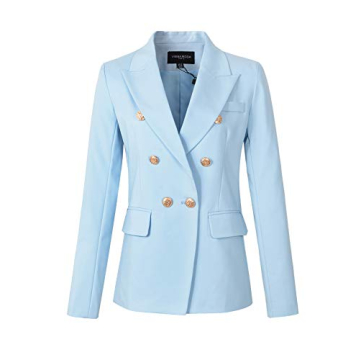 Chic Women's Double Breasted Military Blazer