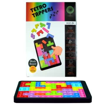 Tetro Tappers pop it Puzzle, a Good Birthday Party Game. A Push Bubble Silicone Sensory Fidget Toy T...