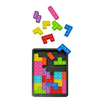 Tetro Tappers pop it Puzzle, a Good Birthday Party Game. A Push Bubble Silicone Sensory Fidget Toy That Provides Hours of Fun! Creative Gameplay for Teens, Adults, Seniors & Kids of All Ages!