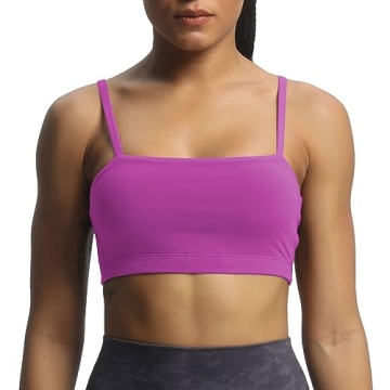 Aoxjox Women's Workout Bandeau Sports Bras Training Fitness Running Yoga Crop Tank Top